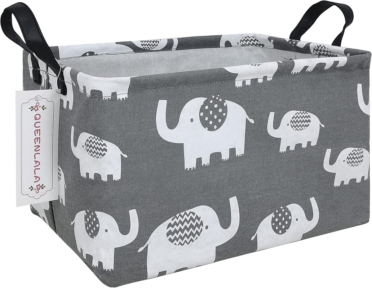 Rectangular Collapsible Laundry Basket with Side Handles, Toys