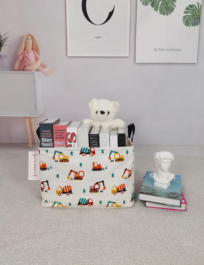 Rectangular Collapsible Laundry Basket with Side Handles, Toys