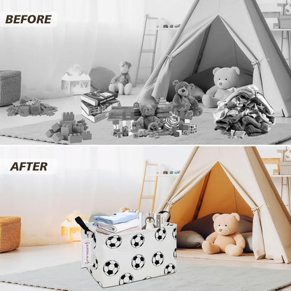 Rectangular Collapsible Laundry Basket with Side Handles, Toys