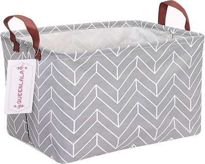 Rectangular Collapsible Laundry Basket with Side Handles, Toys