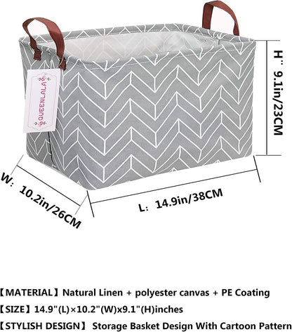 Rectangular Collapsible Laundry Basket with Side Handles, Toys