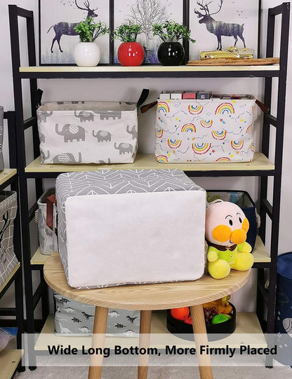Rectangular Collapsible Laundry Basket with Side Handles, Toys