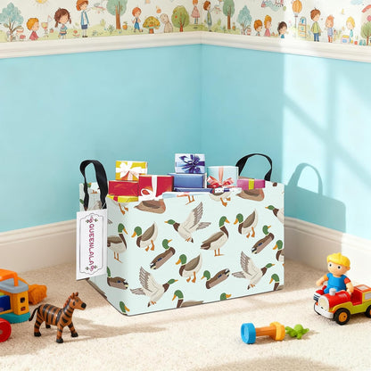 Rectangular Collapsible Laundry Basket with Side Handles, Toys
