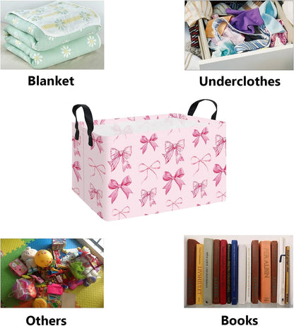 Rectangular Collapsible Laundry Basket with Side Handles, Toys