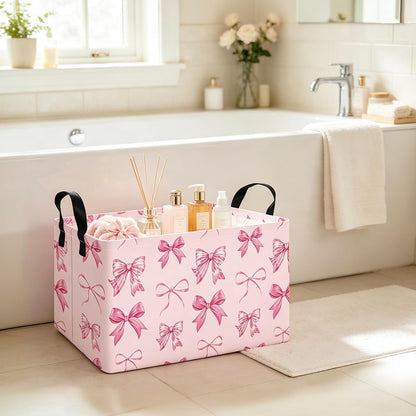 Rectangular Collapsible Laundry Basket with Side Handles, Toys