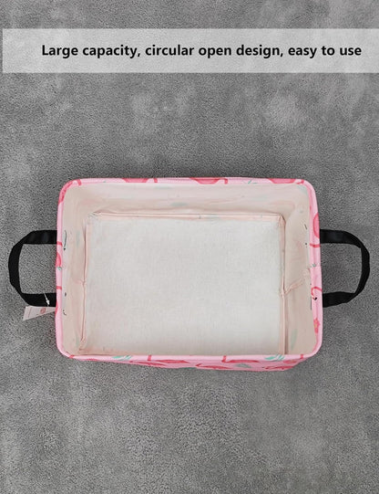Rectangular Collapsible Laundry Basket with Side Handles, Toys