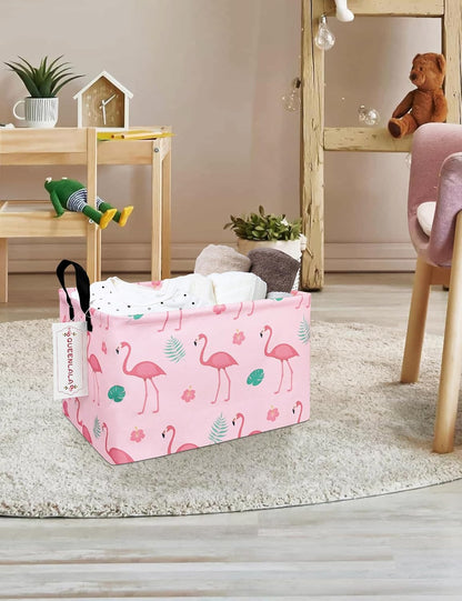 Rectangular Collapsible Laundry Basket with Side Handles, Toys