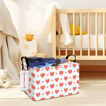 Rectangular Collapsible Laundry Basket with Side Handles, Toys