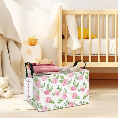 Rectangular Collapsible Laundry Basket with Side Handles, Toys