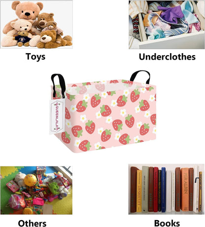 Rectangular Collapsible Laundry Basket with Side Handles, Toys