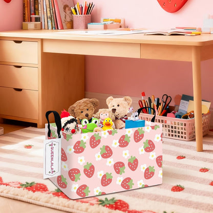 Rectangular Collapsible Laundry Basket with Side Handles, Toys