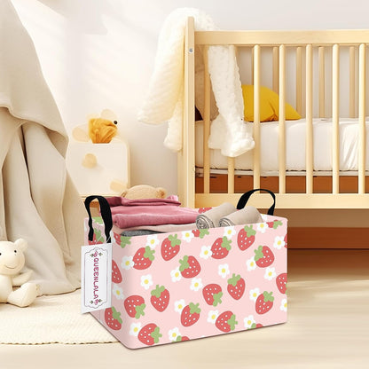 Rectangular Collapsible Laundry Basket with Side Handles, Toys