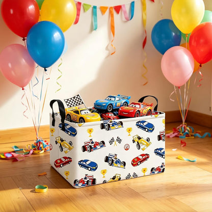 Rectangular Collapsible Laundry Basket with Side Handles, Toys