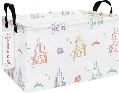 Rectangular Collapsible Laundry Basket with Side Handles, Toys