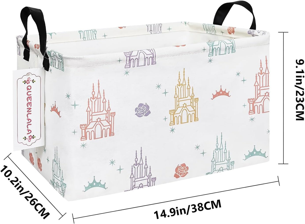 Rectangular Collapsible Laundry Basket with Side Handles, Toys