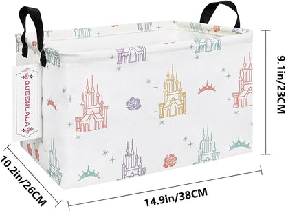 Rectangular Collapsible Laundry Basket with Side Handles, Toys