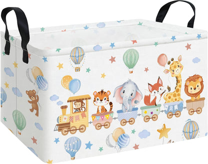 Rectangular Collapsible Laundry Basket with Side Handles, Toys