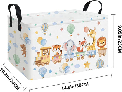 Rectangular Collapsible Laundry Basket with Side Handles, Toys
