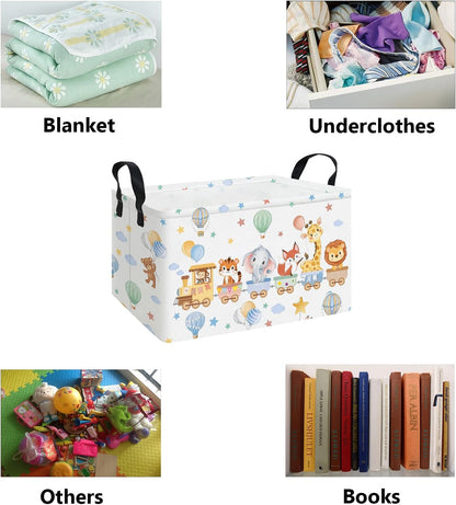 Rectangular Collapsible Laundry Basket with Side Handles, Toys