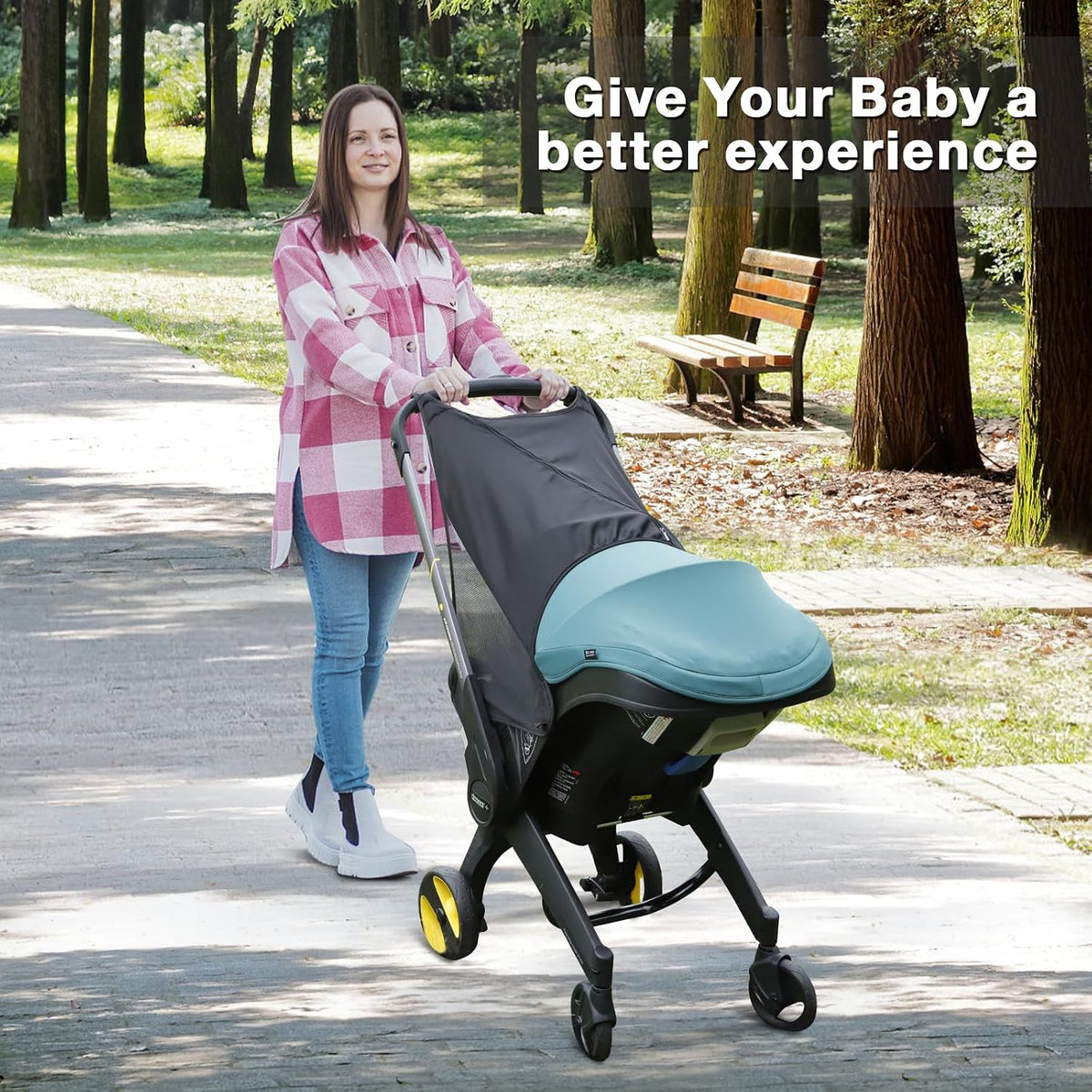 Stroller Sun Shade, Functional Sun Protection Extension Compatible with Doona car seat Stroller, 360 Sun Shade Baby Car seat UV Protection Sun Cover for Baby Pushchairs Strollers Accessories