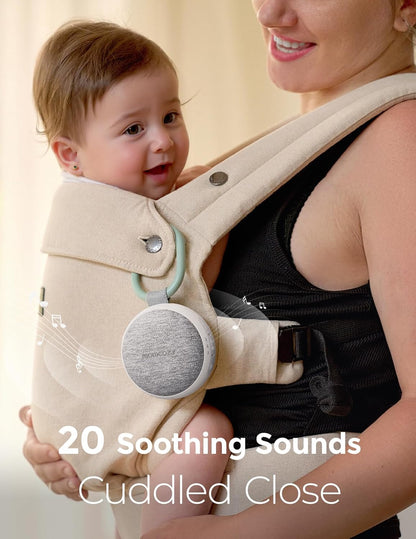 Portable Sound Machine with Night Light, White Noise Sound Machine for Baby, 20 Soothing Sounds, Sound Therapy, Long-Lasting Power, Timer, Clips on Stroller, Baby Shower Gifts