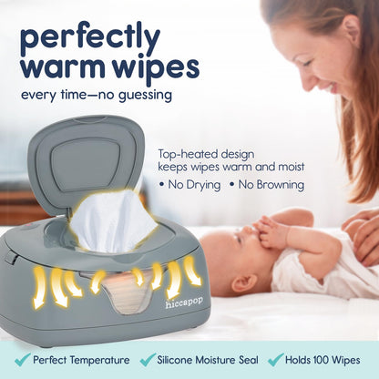 Baby Wipe Warmer and Wipes Dispenser, Diaper Wipe Warmer, White