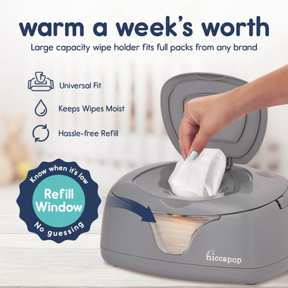 Baby Wipe Warmer and Wipes Dispenser, Diaper Wipe Warmer, White