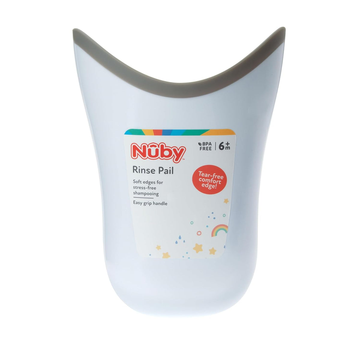 Nuby Tear-Free Rinse Pail, Aqua, 5 Inch (Pack of 1)