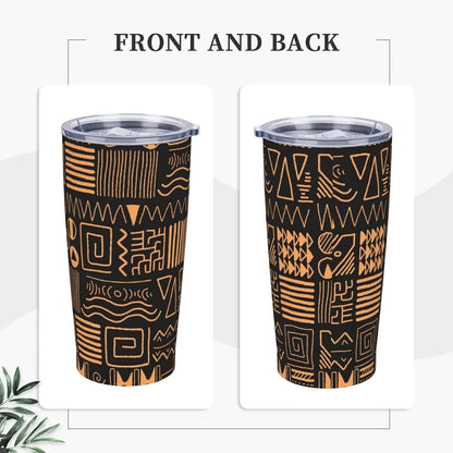 Botanical Print Floral Tumbler Coffee Mug with Lid Straw 20oz | Stainless Steel Insulated Tumblers Black Sage Green Spring Flower Plant Travel Mug Tea Wine Cup Water Bottle for Women Men