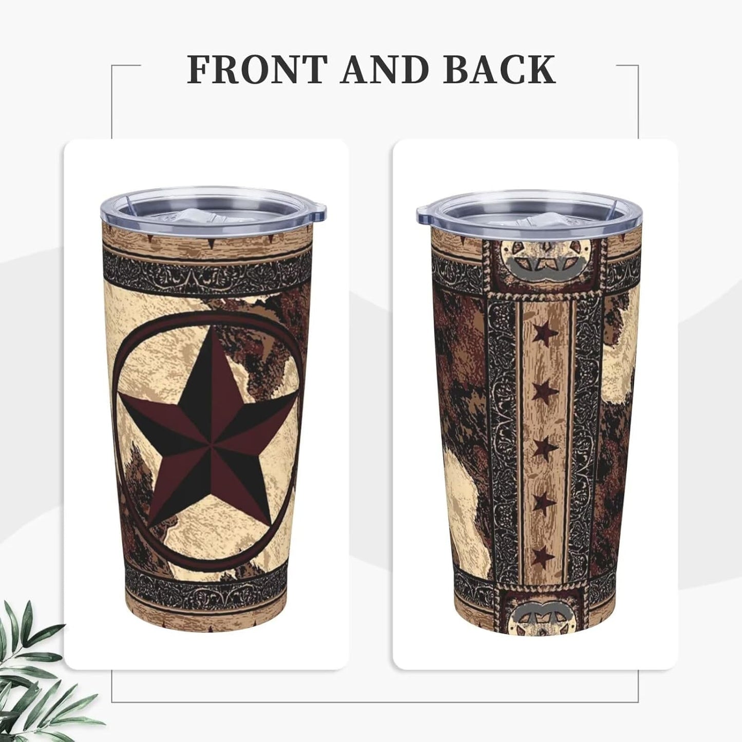 Botanical Print Floral Tumbler Coffee Mug with Lid Straw 20oz | Stainless Steel Insulated Tumblers Black Sage Green Spring Flower Plant Travel Mug Tea Wine Cup Water Bottle for Women Men