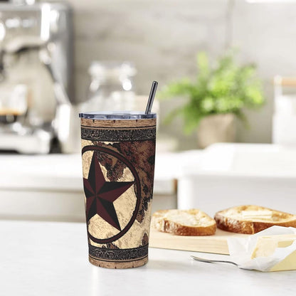 Botanical Print Floral Tumbler Coffee Mug with Lid Straw 20oz | Stainless Steel Insulated Tumblers Black Sage Green Spring Flower Plant Travel Mug Tea Wine Cup Water Bottle for Women Men