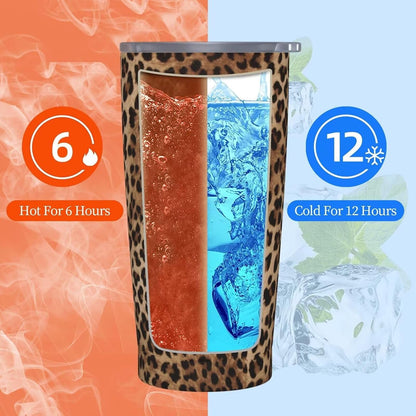 Botanical Print Floral Tumbler Coffee Mug with Lid Straw 20oz | Stainless Steel Insulated Tumblers Black Sage Green Spring Flower Plant Travel Mug Tea Wine Cup Water Bottle for Women Men