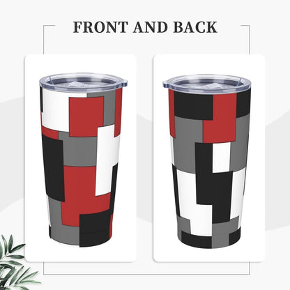 Botanical Print Floral Tumbler Coffee Mug with Lid Straw 20oz | Stainless Steel Insulated Tumblers Black Sage Green Spring Flower Plant Travel Mug Tea Wine Cup Water Bottle for Women Men