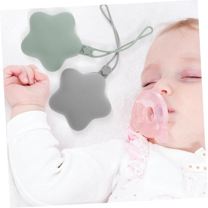 Portable Silicone Holder Case for Newborns Dustproof and Anti-Drop Food-Grade Silicone Storage Container Clip for Boys and Girls 2-Pack