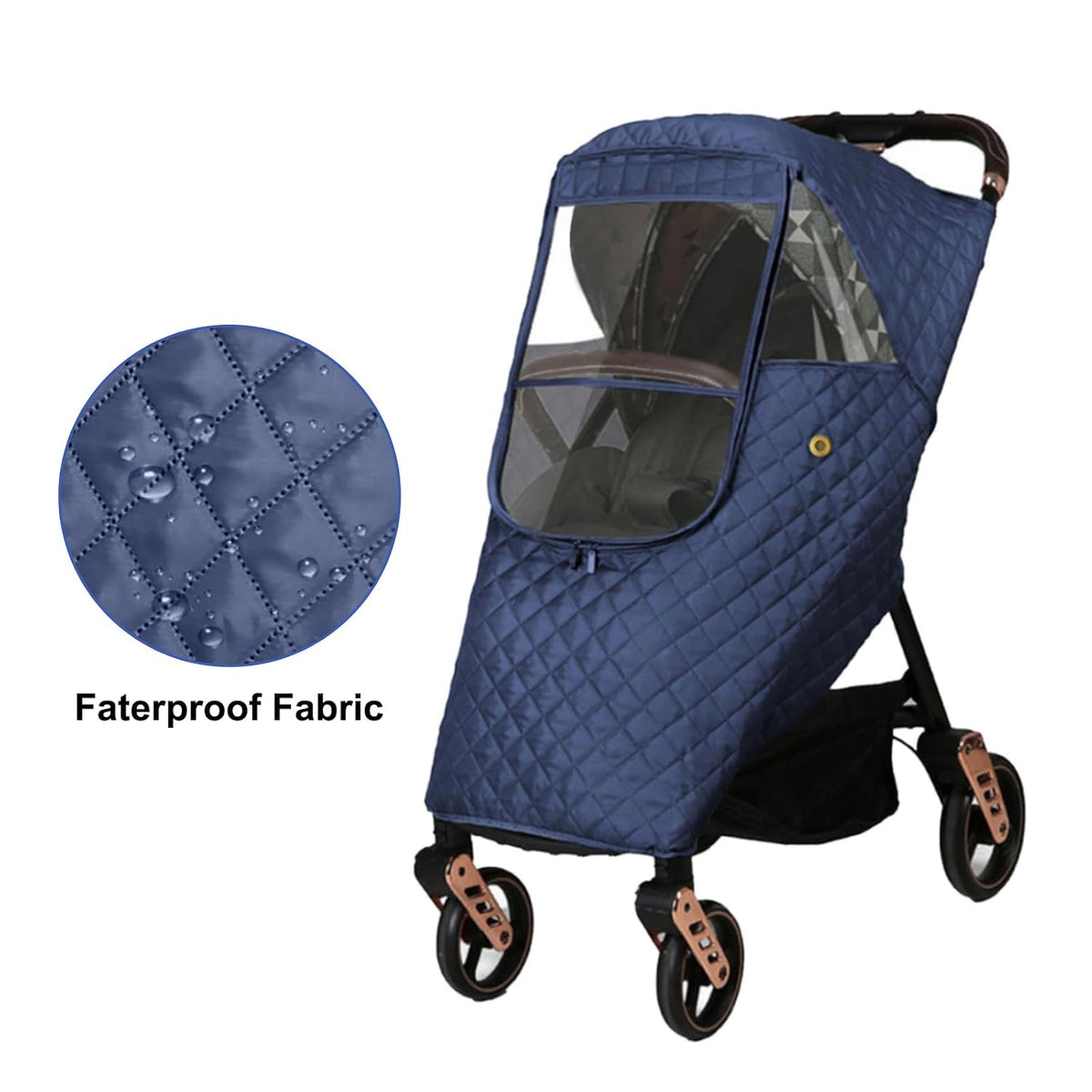 Universal Stroller Rain Cover Quilted, Winter Waterproof Windproof