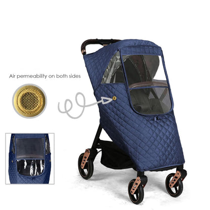 Universal Stroller Rain Cover Quilted, Winter Waterproof Windproof