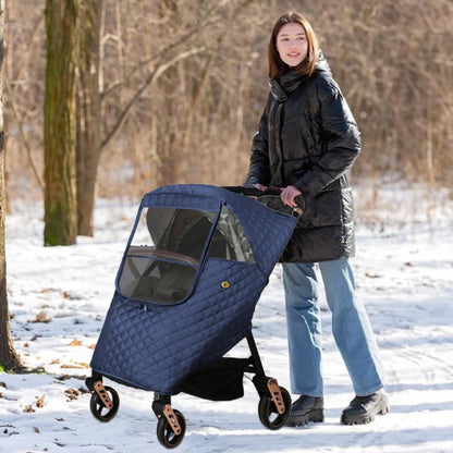 Universal Stroller Rain Cover Quilted, Winter Waterproof Windproof