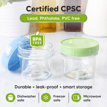 Silicone Baby Food Freezer Tray with Clip-on Lid - 2oz x 10 Pods Baby Food Silicone Freezer Molds, Breast Milk Freezer Tray, Dishwasher, Microwave, BPA-Free Baby Food Storage Tray