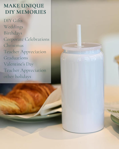 16 oz Tumbler, Insulated Tumbler with Straw, Iced Coffee Tumbler | Reusable Iced Coffee Cup with Lid and Straw, Stainless Steel Tumbler with Straw, Sky Blue, Textured Matte Finish