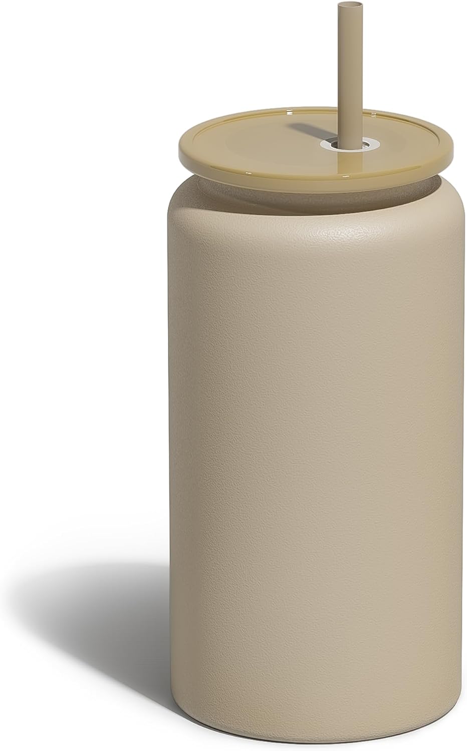 16 oz Tumbler, Insulated Tumbler with Straw, Iced Coffee Tumbler | Reusable Iced Coffee Cup with Lid and Straw, Stainless Steel Tumbler with Straw, Sky Blue, Textured Matte Finish
