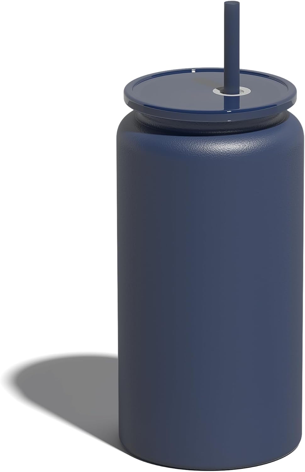 16 oz Tumbler, Insulated Tumbler with Straw, Iced Coffee Tumbler | Reusable Iced Coffee Cup with Lid and Straw, Stainless Steel Tumbler with Straw, Sky Blue, Textured Matte Finish