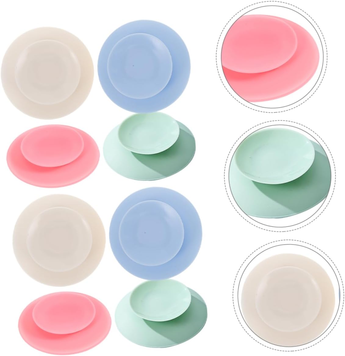 Anti Slip Bowl Pads 8pcs Double Sided Silicone Suction Cups