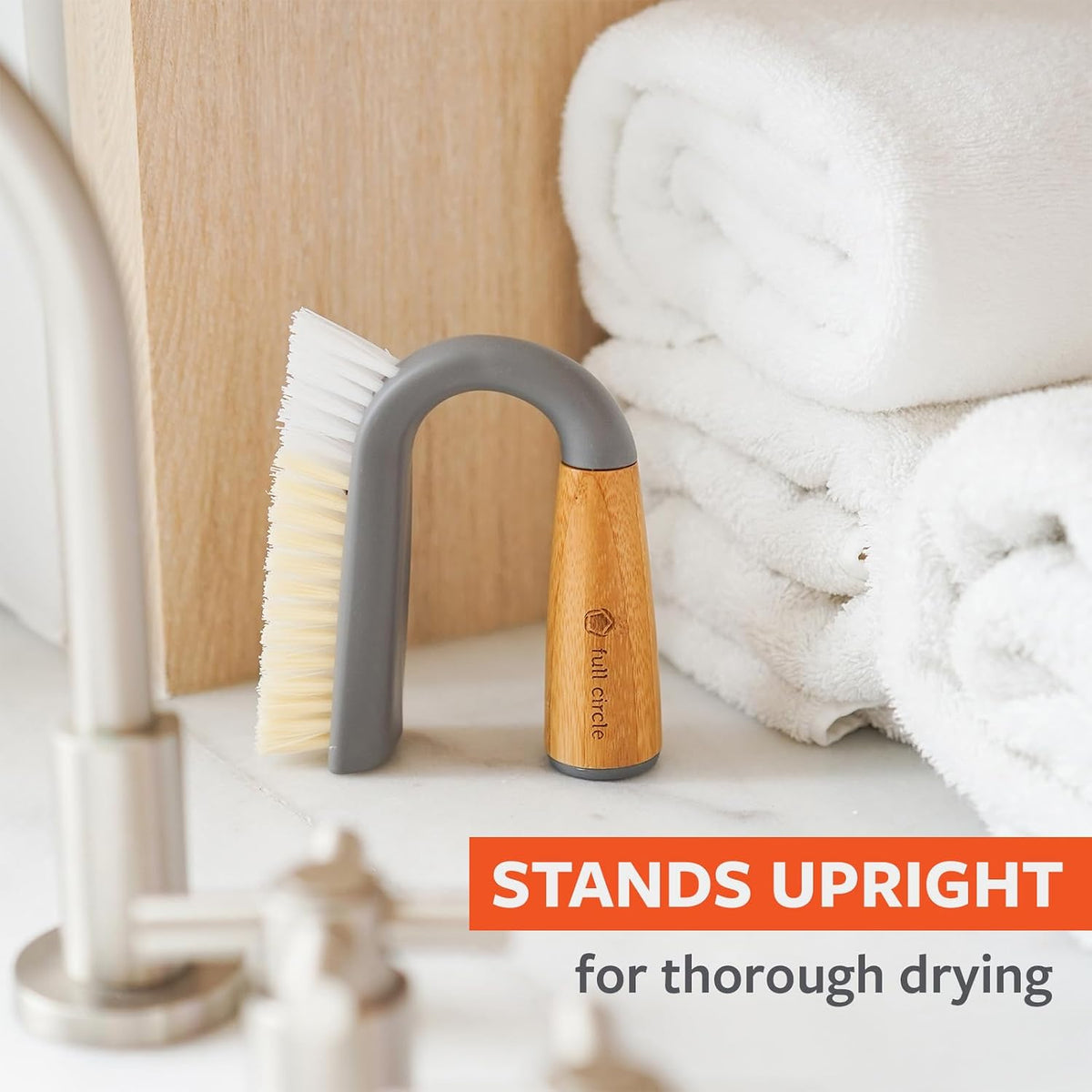 Grunge Buster, Grout & Tile Scrub Brush, Tough & Durable, Grey