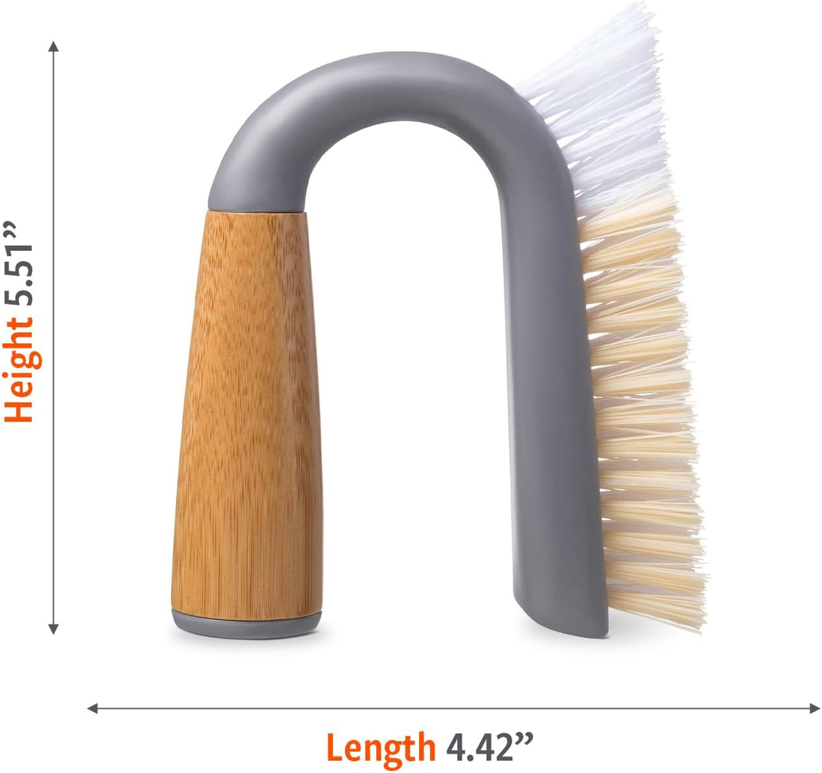 Grunge Buster, Grout & Tile Scrub Brush, Tough & Durable, Grey