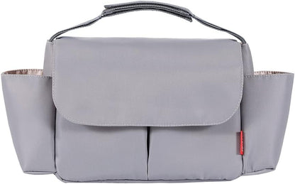 Universal Stroller Organizer with Cup Holder - Detachable, Compact Design.Diaper Storage, Pockets for Phone, Keys, Toys. Fit All Strollers-Black