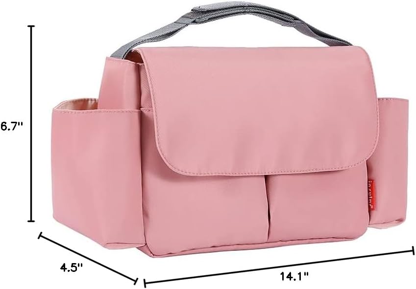 Universal Stroller Organizer with Cup Holder - Detachable, Compact Design.Diaper Storage, Pockets for Phone, Keys, Toys. Fit All Strollers-Black