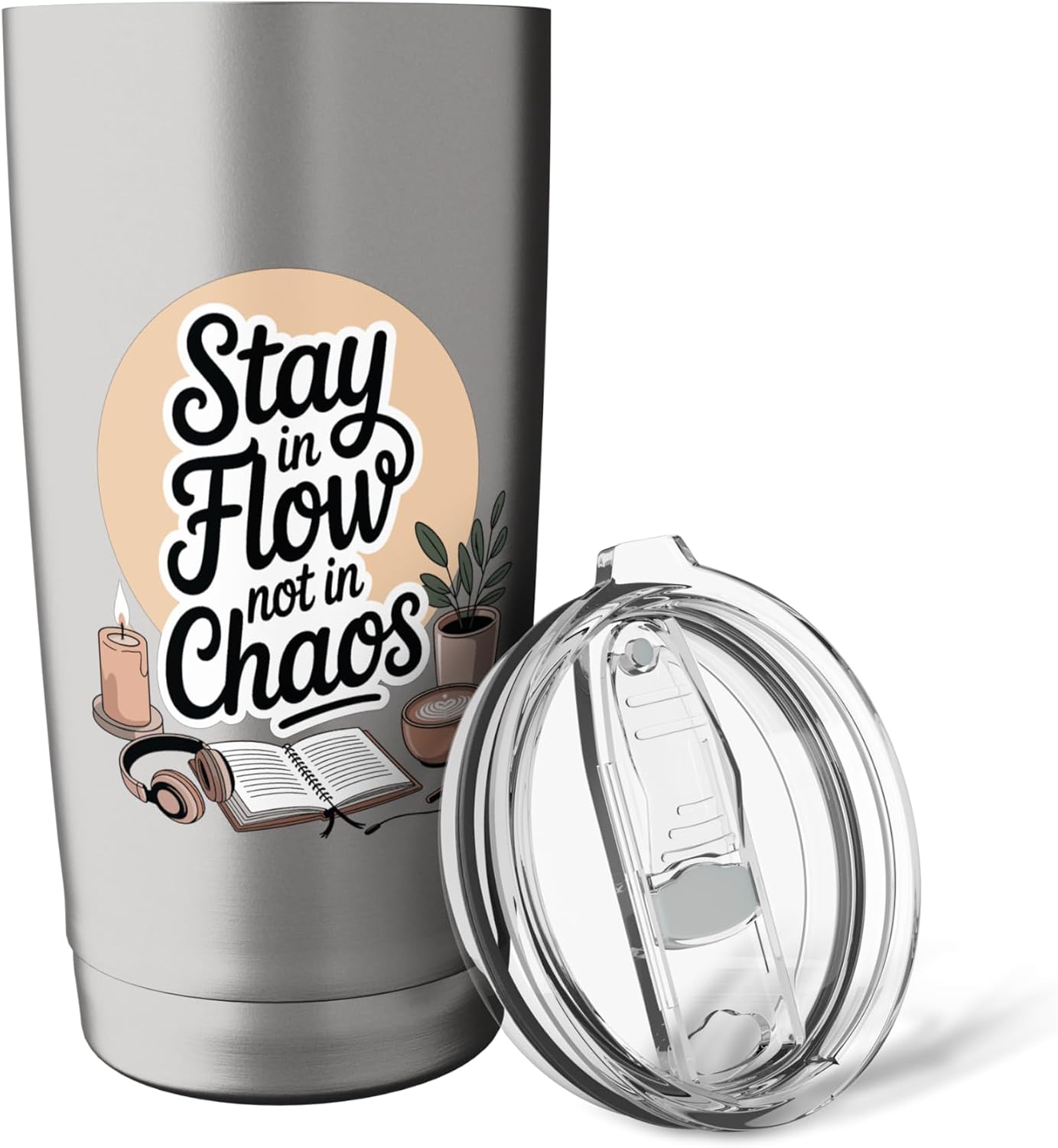 Stay In Flow Not In Chaos Mindful Productivity Stainless Steel Insulated Tumbler