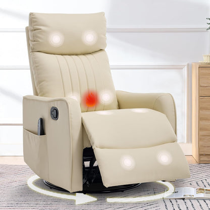 Small Swivel Rocker Recliner Glider Chair for Nursery Living Room