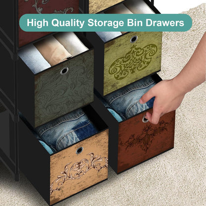 Small Fabric Dresser with 6 Drawers, DIY Cube Organizer for Closet