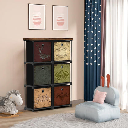 Small Fabric Dresser with 6 Drawers, DIY Cube Organizer for Closet